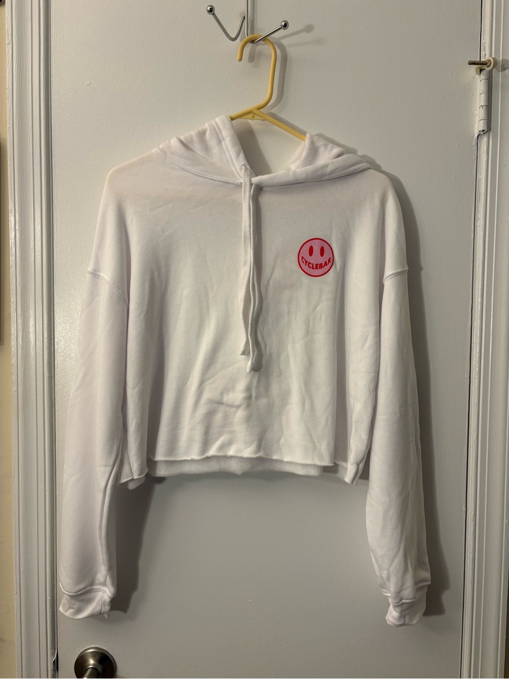 Cyclebar White Hoodie with Colorful HOHOHO Graphic